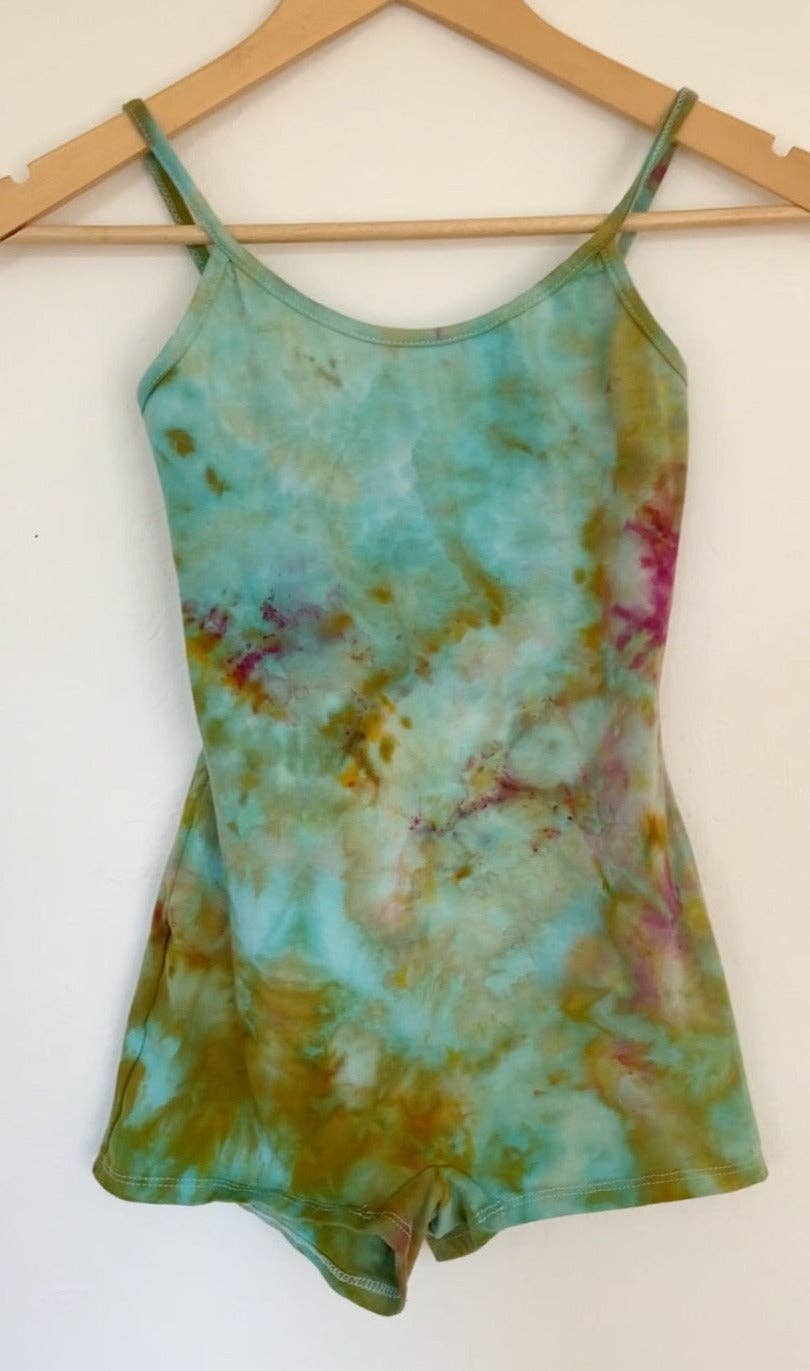 Cotton One piece in blue, green, pink, purple & brown tie dye