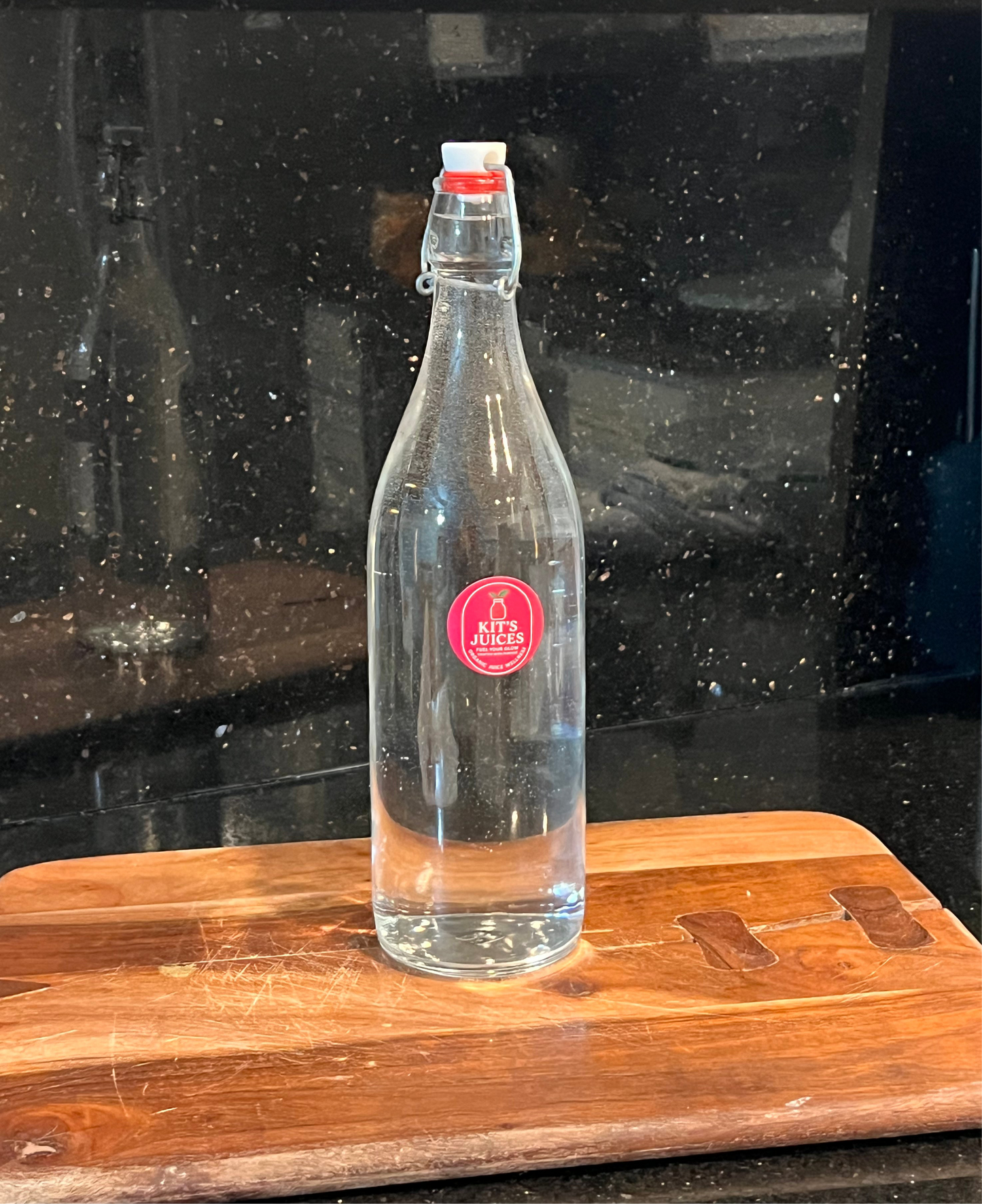 1L French Glass Swing Top Bottle w/ Airtight Hinged Stopper