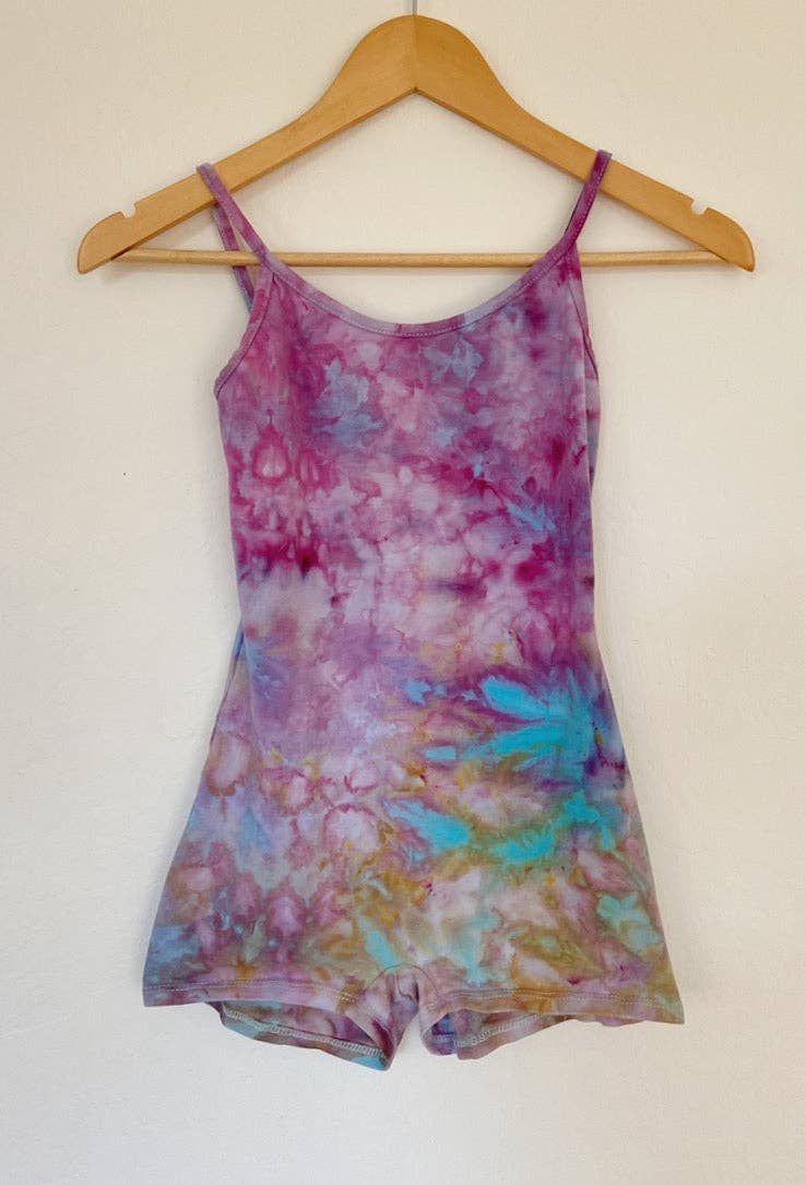 Cotton One piece in blue, green, pink, purple & brown tie dye