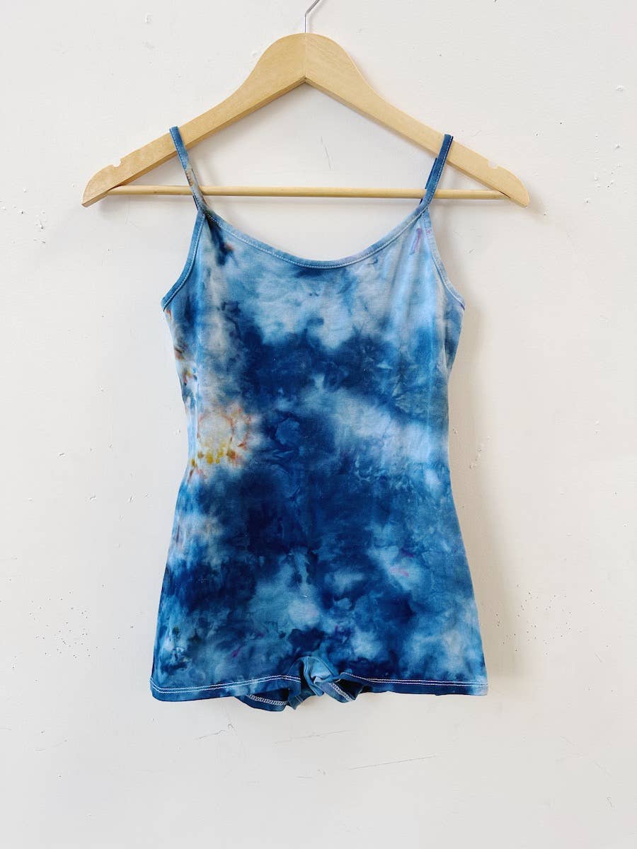 Cotton One piece in blue, green, pink, purple & brown tie dye