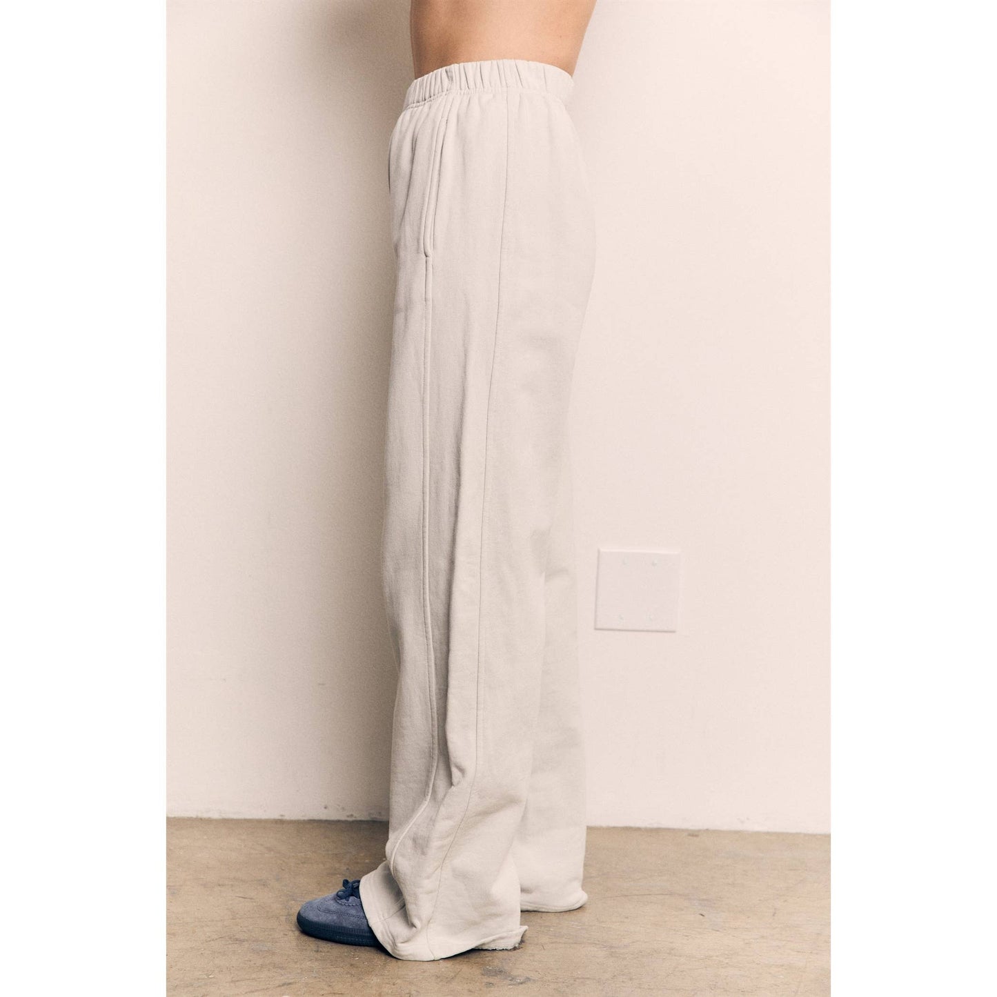 ORGANIC COTTON TERRY WIDE PANTS