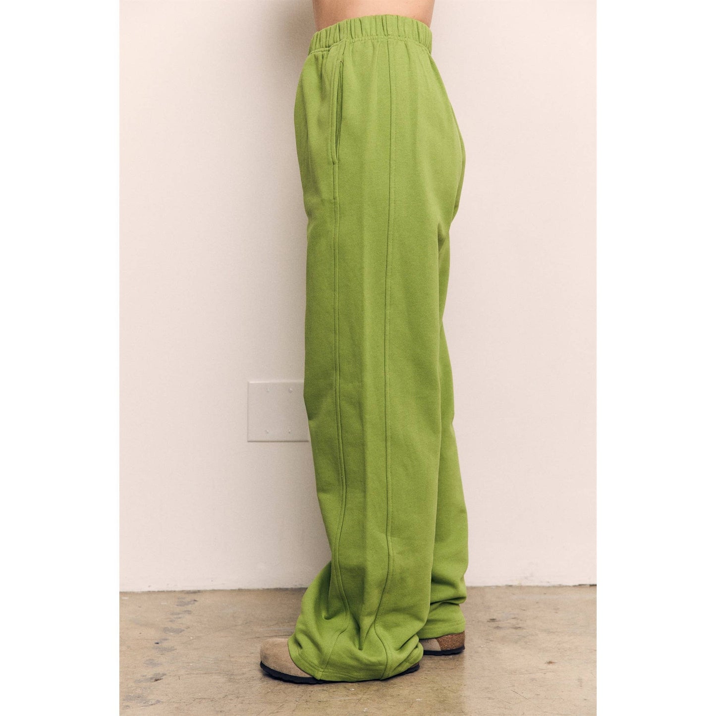 ORGANIC COTTON TERRY WIDE PANTS