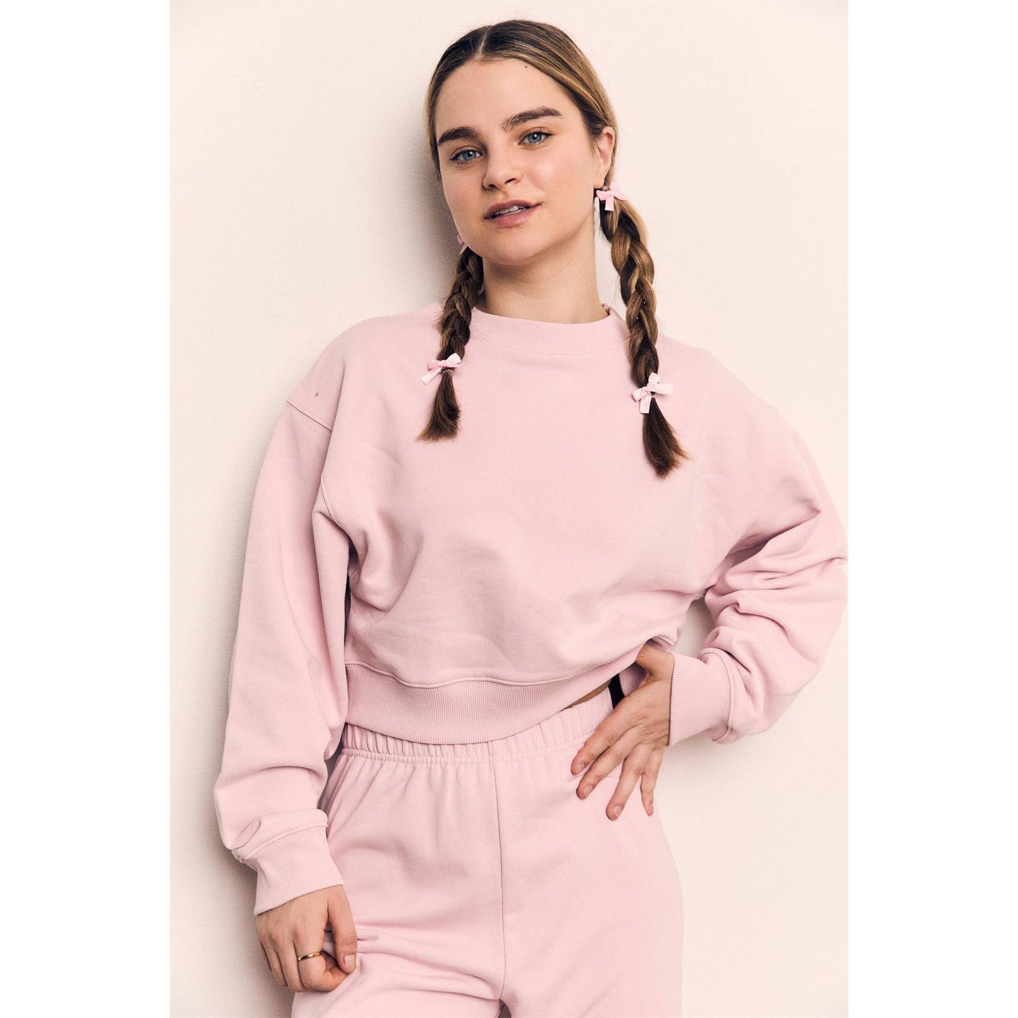 Organic Cotton Cropped Crewneck (AAD122)