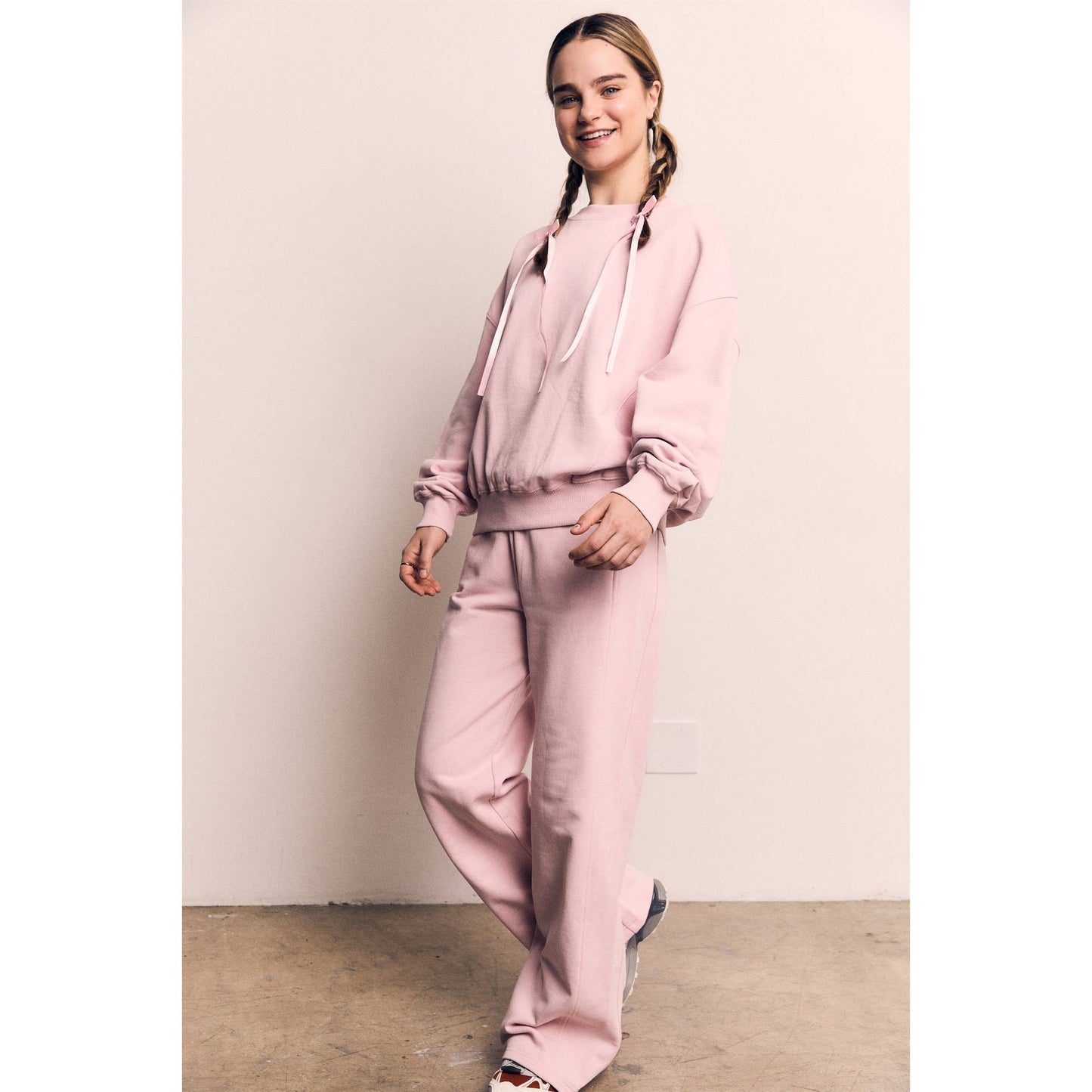 ORGANIC COTTON TERRY WIDE PANTS