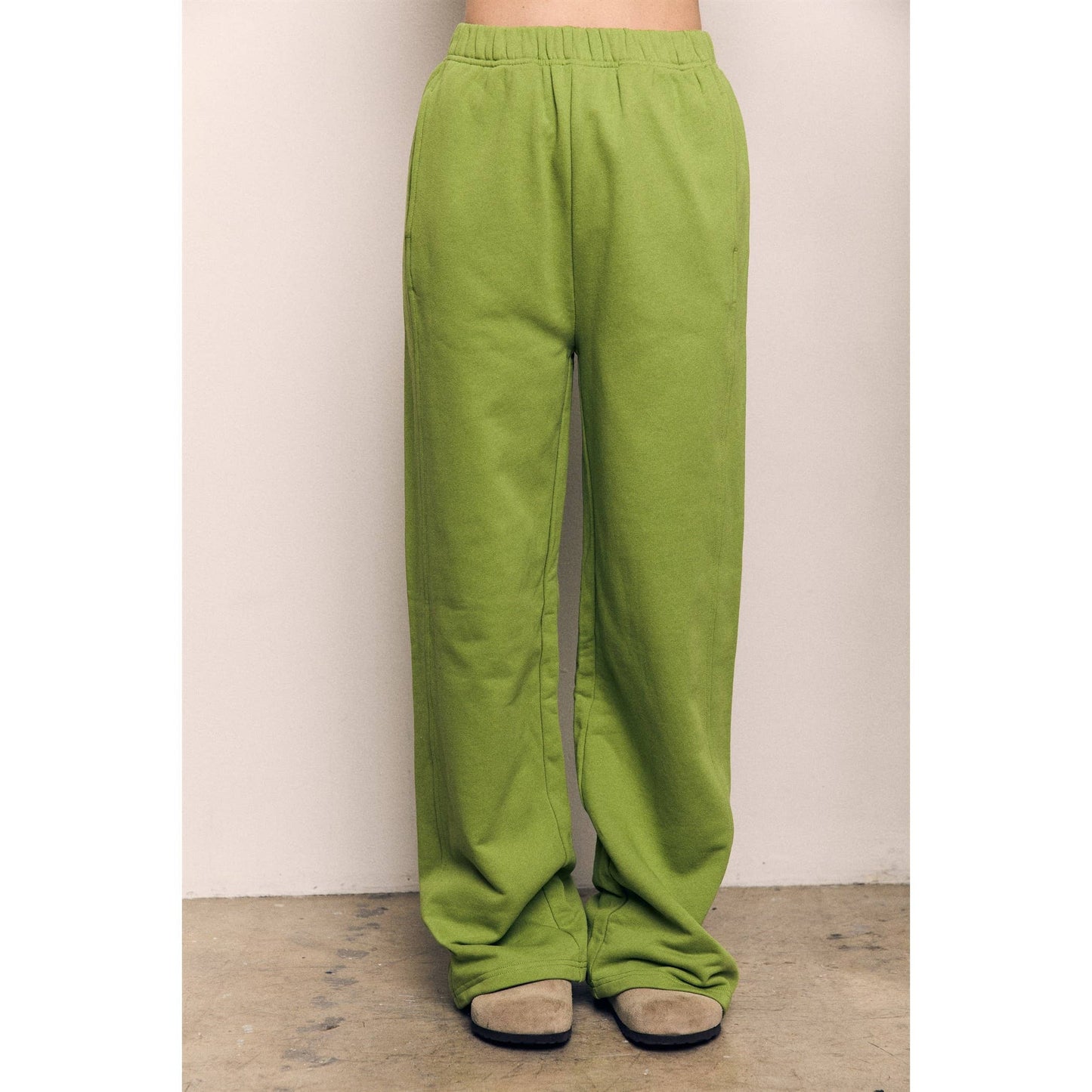 ORGANIC COTTON TERRY WIDE PANTS