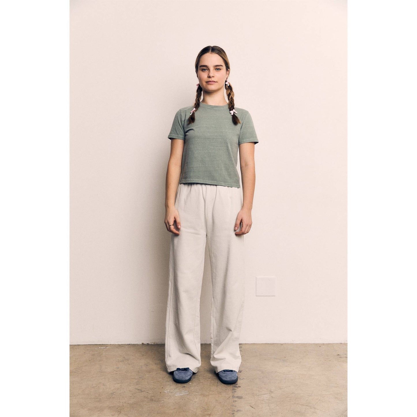ORGANIC COTTON TERRY WIDE PANTS