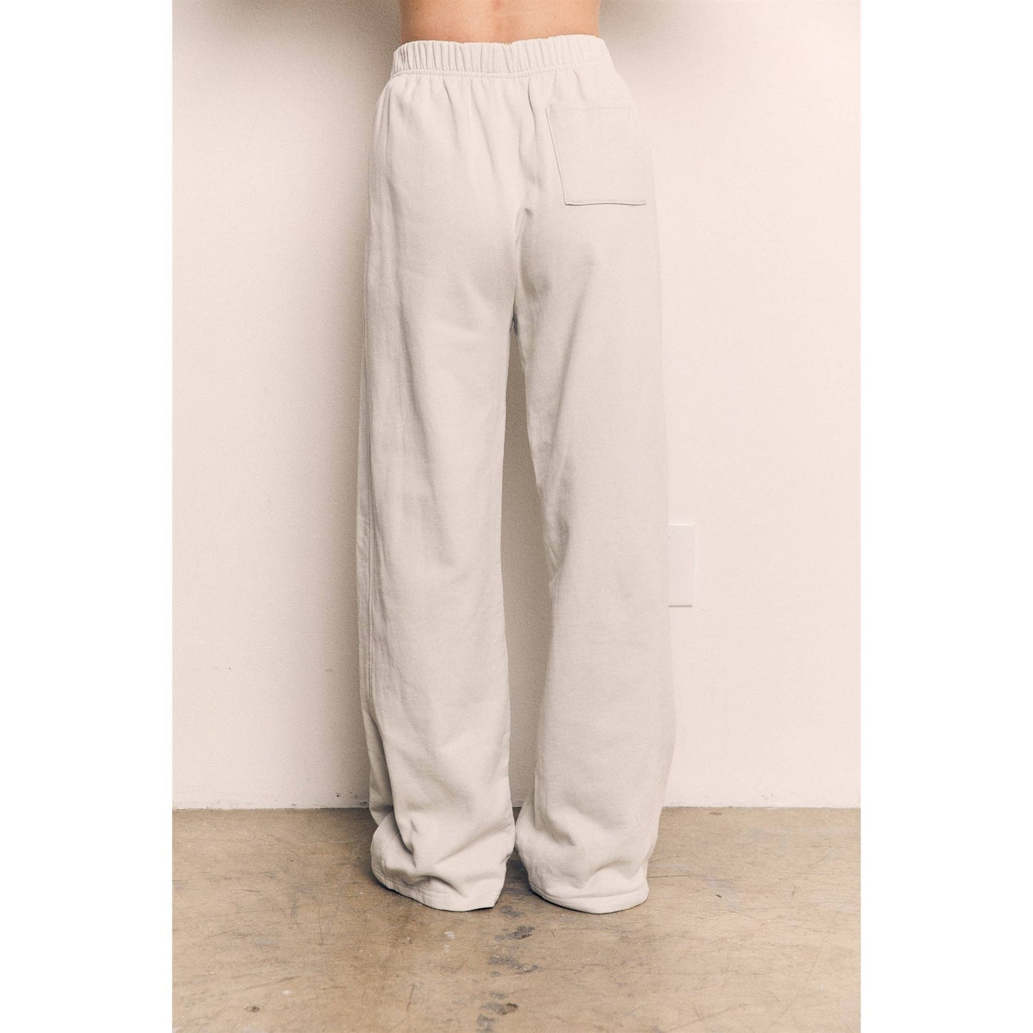 ORGANIC COTTON TERRY WIDE PANTS